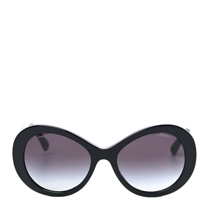 Chanel Oval CC Sunglasses 5372 Black 4 of 7