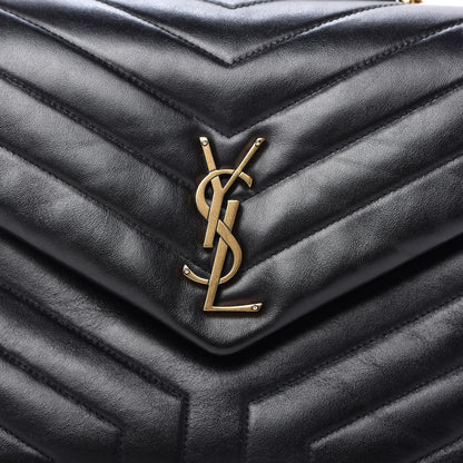 Saint Laurent Calfskin Y Quilted Monogram Medium Loulou Chain Satchel Black 10 of 10