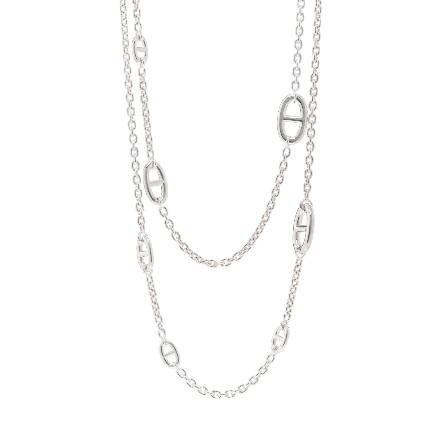 Hermes Sterling Silver Farandole Necklace 120 1 of 5