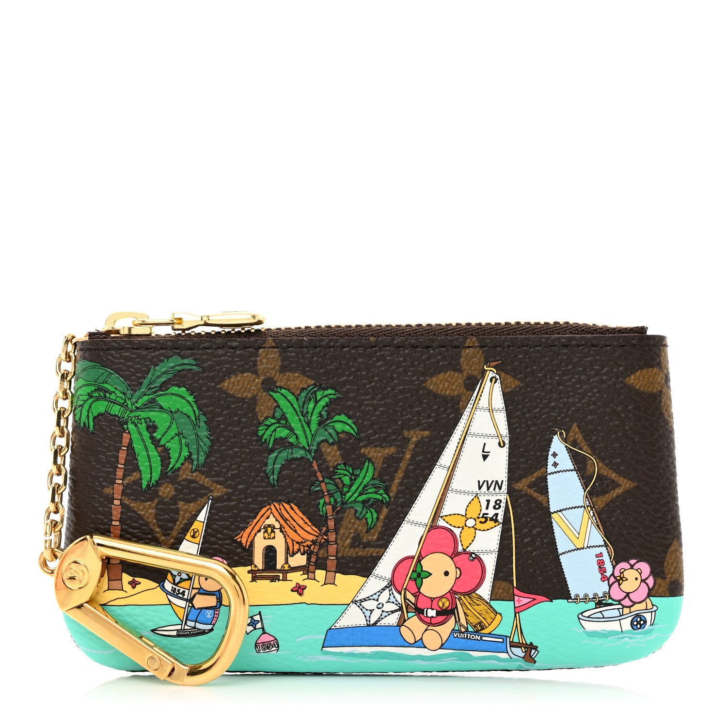 Louis Vuitton Monogram 2023 Christmas Animation Sailing Key Pouch Dragon Fruit Pink 1 of 7