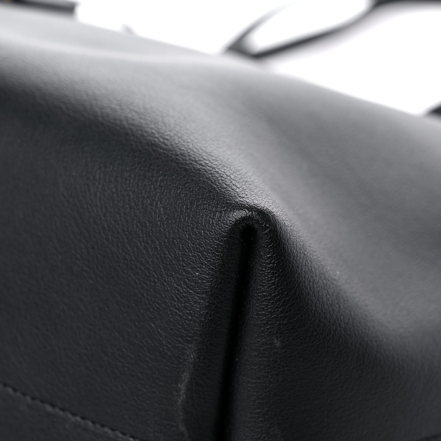 Calfskin Large Shopping Tote Black