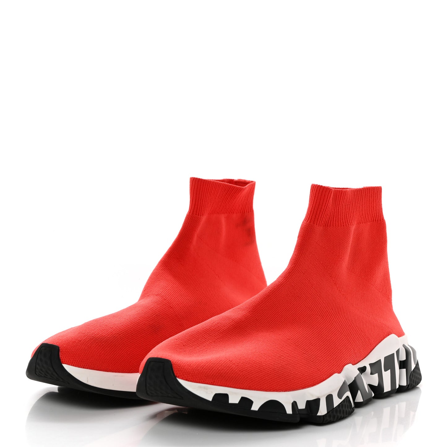 Neoprene Knit Mens Speed Graffiti Sneakers 43 Red White Black