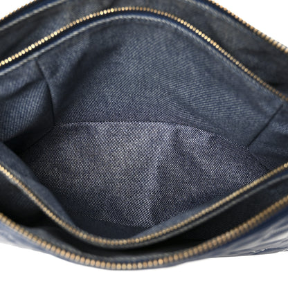 Louis Vuitton Lambskin Embossed Monogram Coussin PM Denim Blue 5 of 12