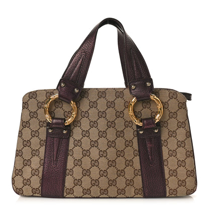 Gucci Monogram Small Bamboo Tote Bronze 1 of 12