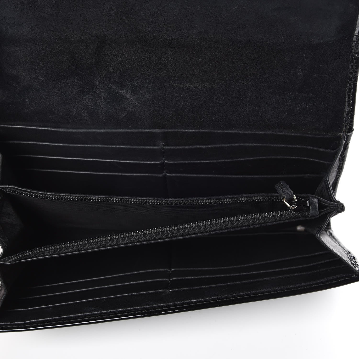 Gucci Patent Microguccissima Nice Wallet Black 5 of 12