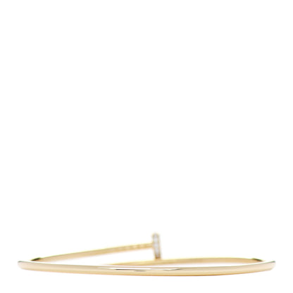 Cartier 18K Yellow Gold Diamond Small Juste Un Clou Bracelet 19 2 of 3
