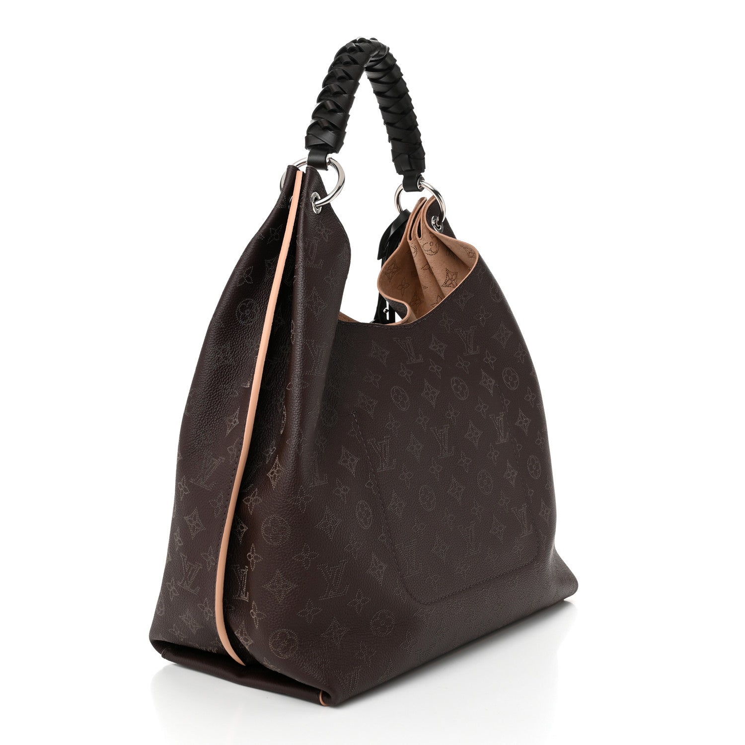 Louis Vuitton Mahina Carmel Hobo Chocolate 3 of 9