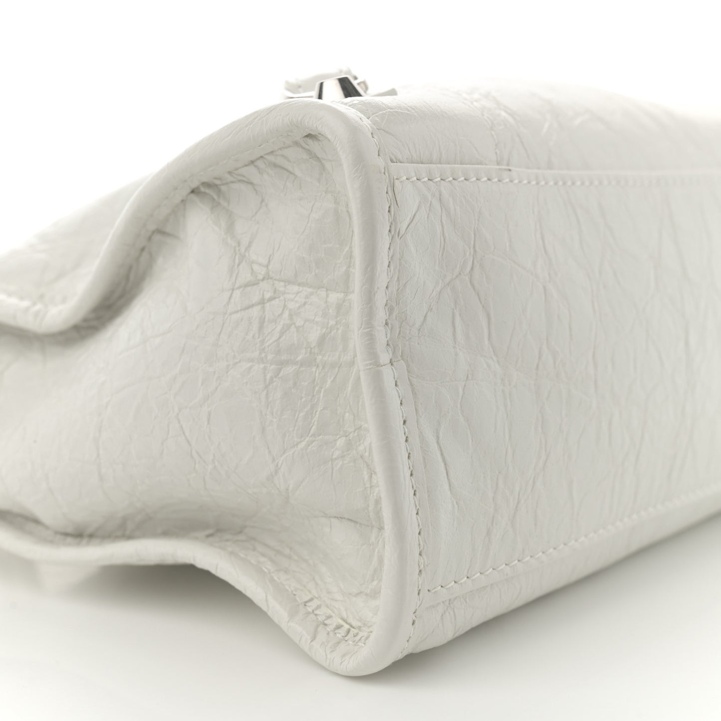 Agneau Arena Silver Hardware Small Le City Optic White