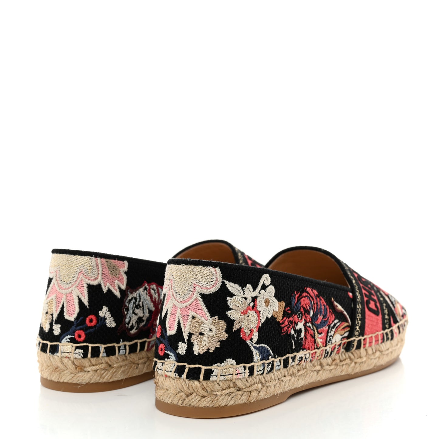 Canvas Mille Fleurs Embroidered Granville Espadrille 39 Multicolor