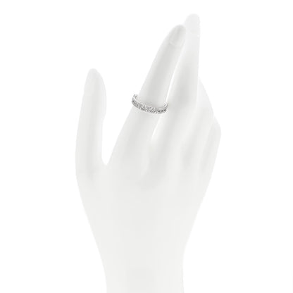 Tiffany 18K White Gold Diamond T True Narrow Band Ring 54 7 2 of 5