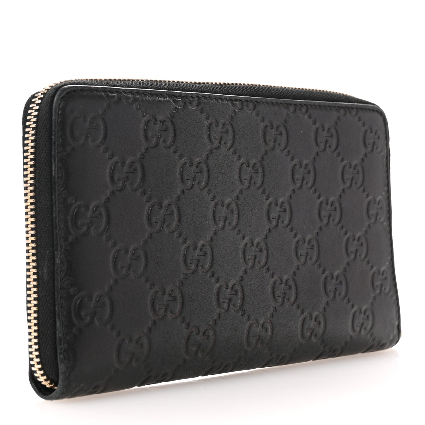 Guccissima Zip Around Travel Wallet Black
