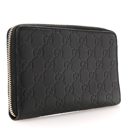 Gucci Guccissima Zip Around Travel Wallet Black 3 of 10