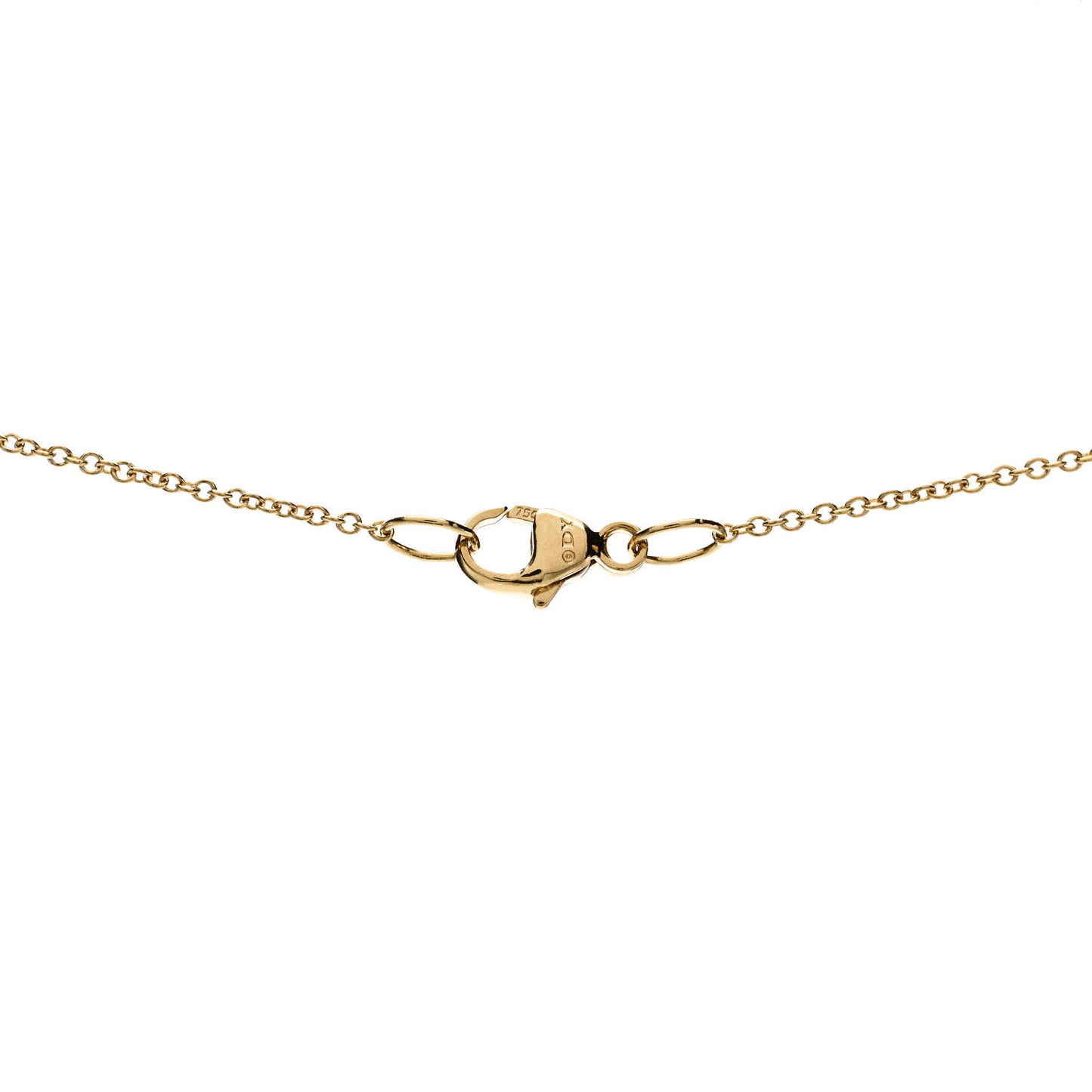 18K Yellow Gold Diamond Yellow Sapphire Cable Collectibles Moon and Stars Pendant Necklace