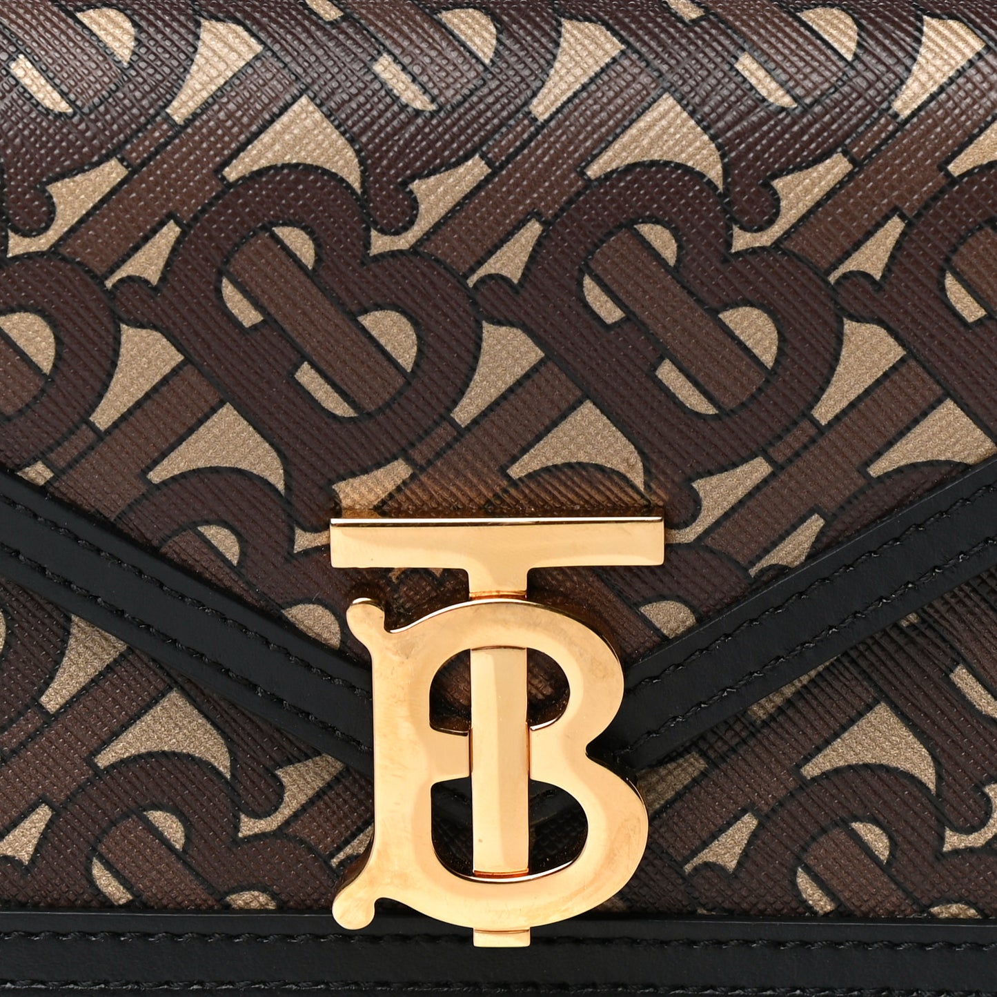 E-Canvas Monogram TB Envelope Belt Bag Bridle Brown