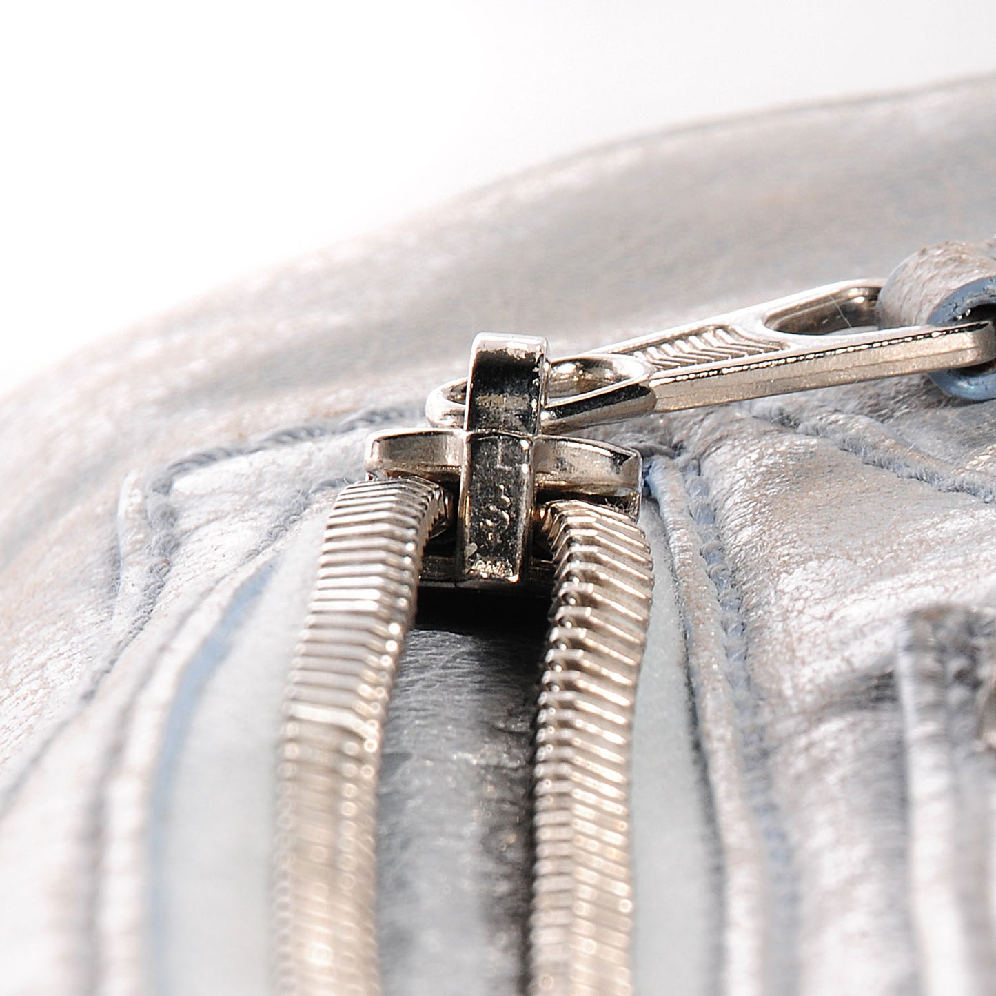 Agneau Giant 21 Silver Hardware Envelope Clutch Sky Blue