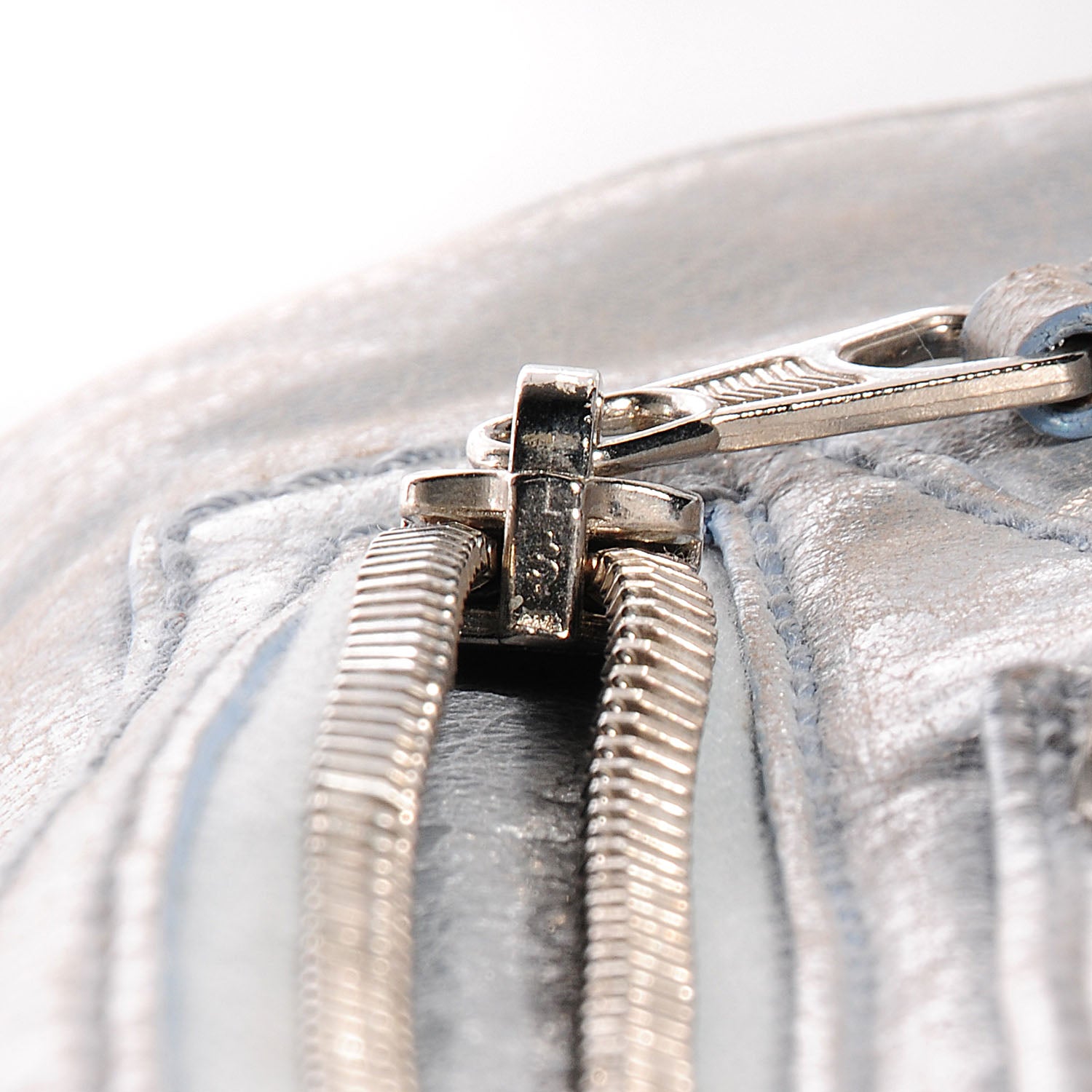 Balenciaga Agneau Giant 21 Silver Hardware Envelope Clutch Sky Blue 9 of 12