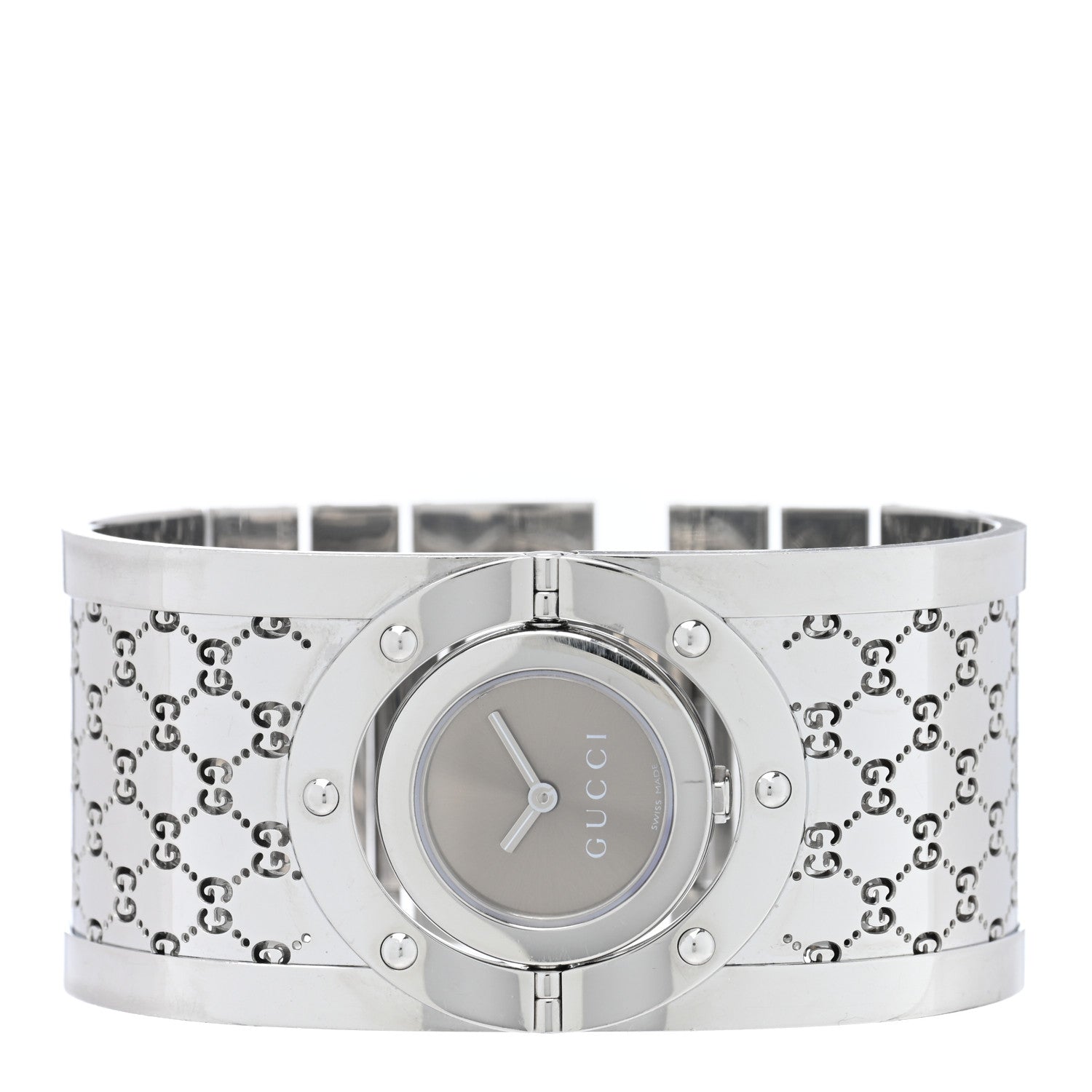 Gucci Stainless Steel 33mm Twirl Quartz Watch Brown 2 of 5
