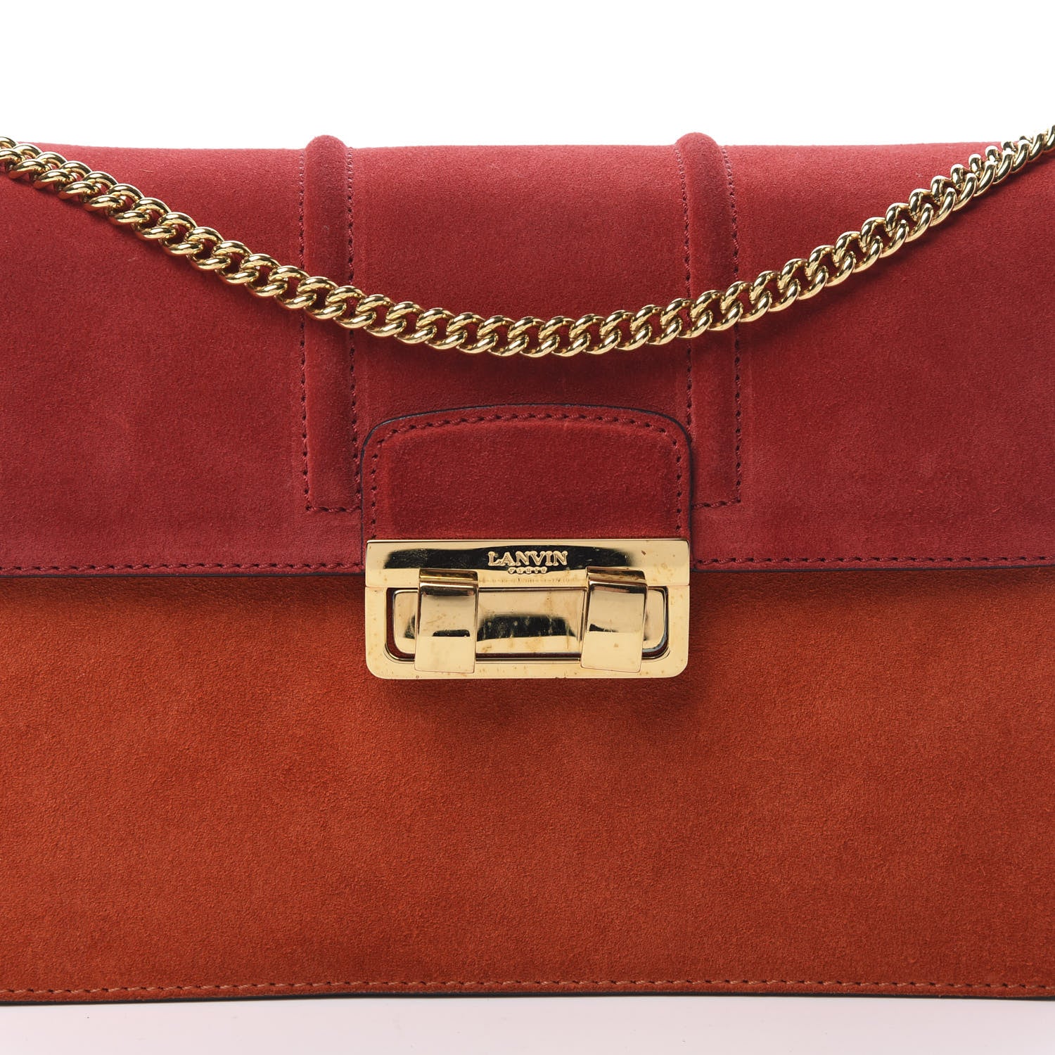 Lanvin Suede Color Block Small Jiji Shoulder Bag Multicolor 7 of 10