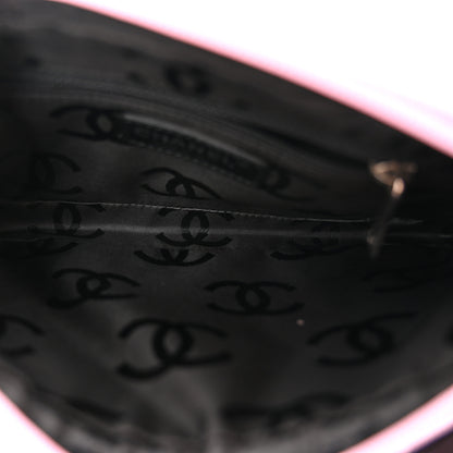 Chanel Calfskin Quilted Cambon Pochette Pink Black 5 of 10