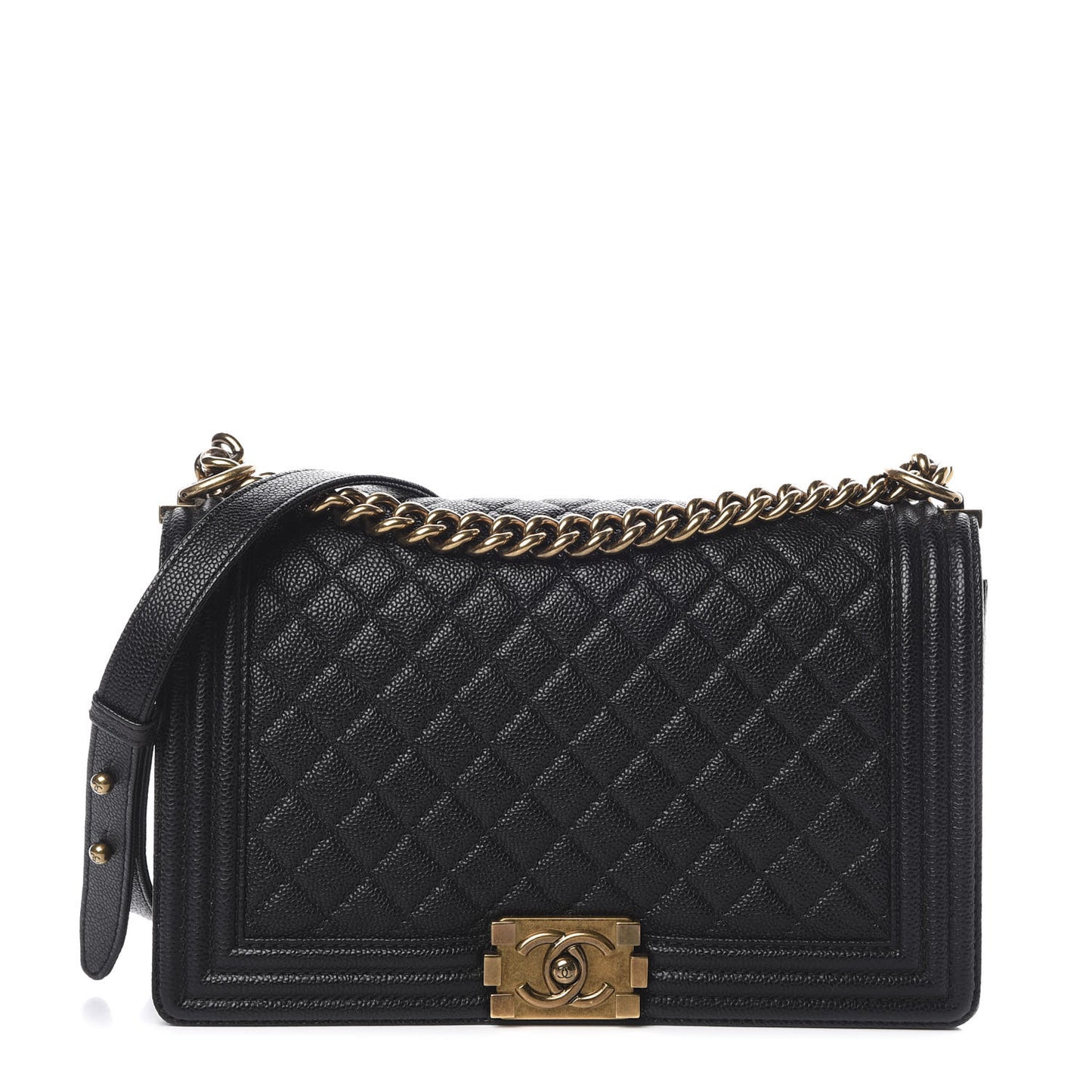 Caviar Quilted New Medium Boy Flap Black