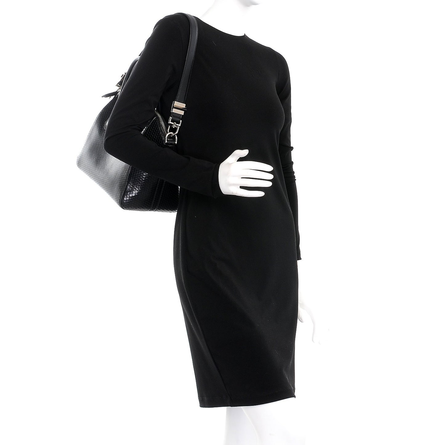 Calfskin Dot Embossed Small Antigona Black