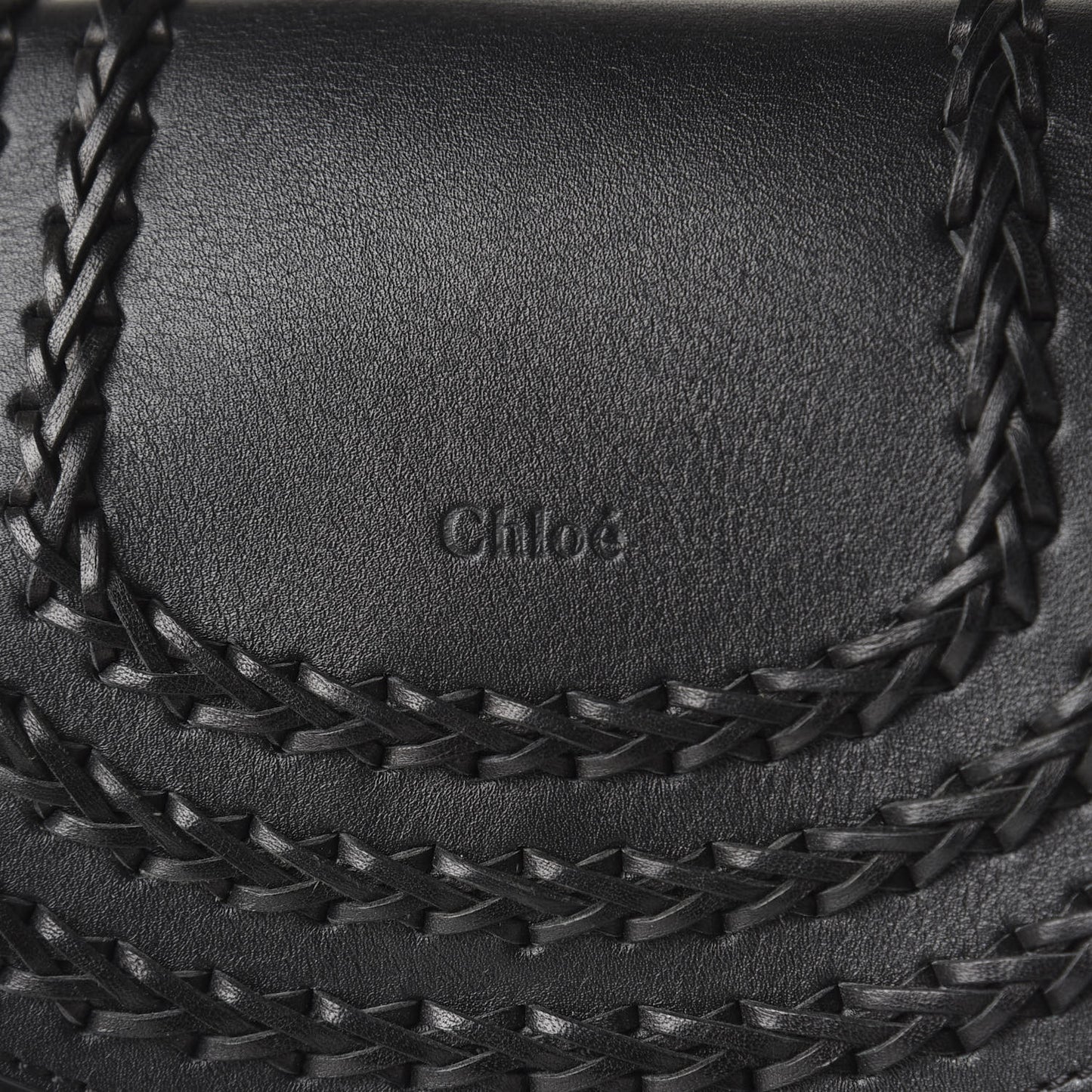 Calfskin Braided Small Hudson Shoulder Bag Black