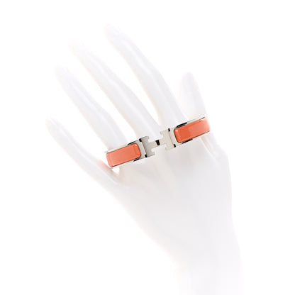 Hermes Enamel Narrow Clic Clac H Bracelet GM Mango 2 of 4