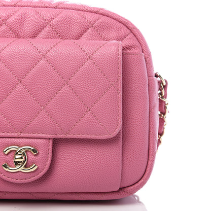 Chanel Caviar Quilted CC Day Camera Case Pink 11 of 11