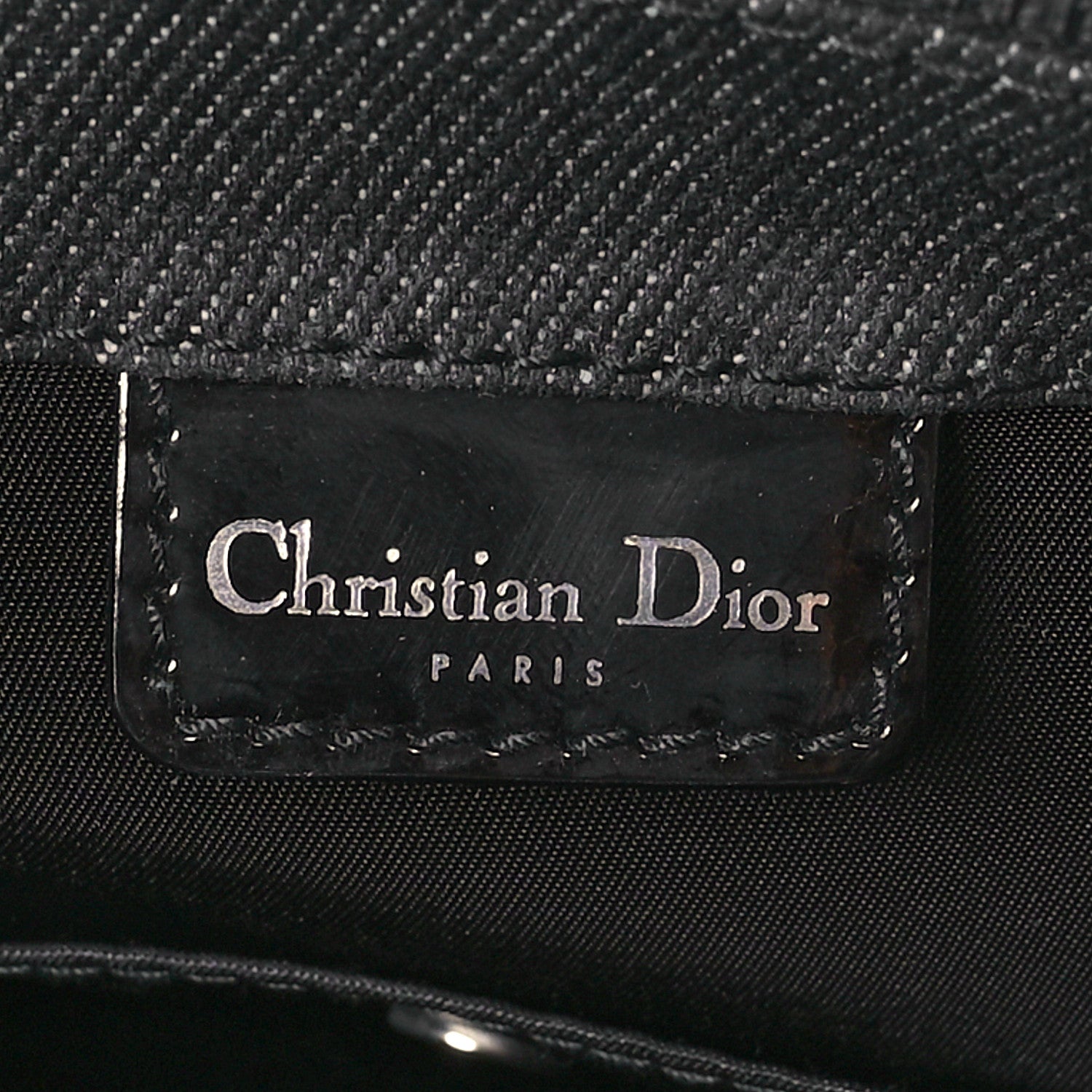 Christian Dior Calfskin Patent Trailer Trash Cadillac Tote Black 6 of 10
