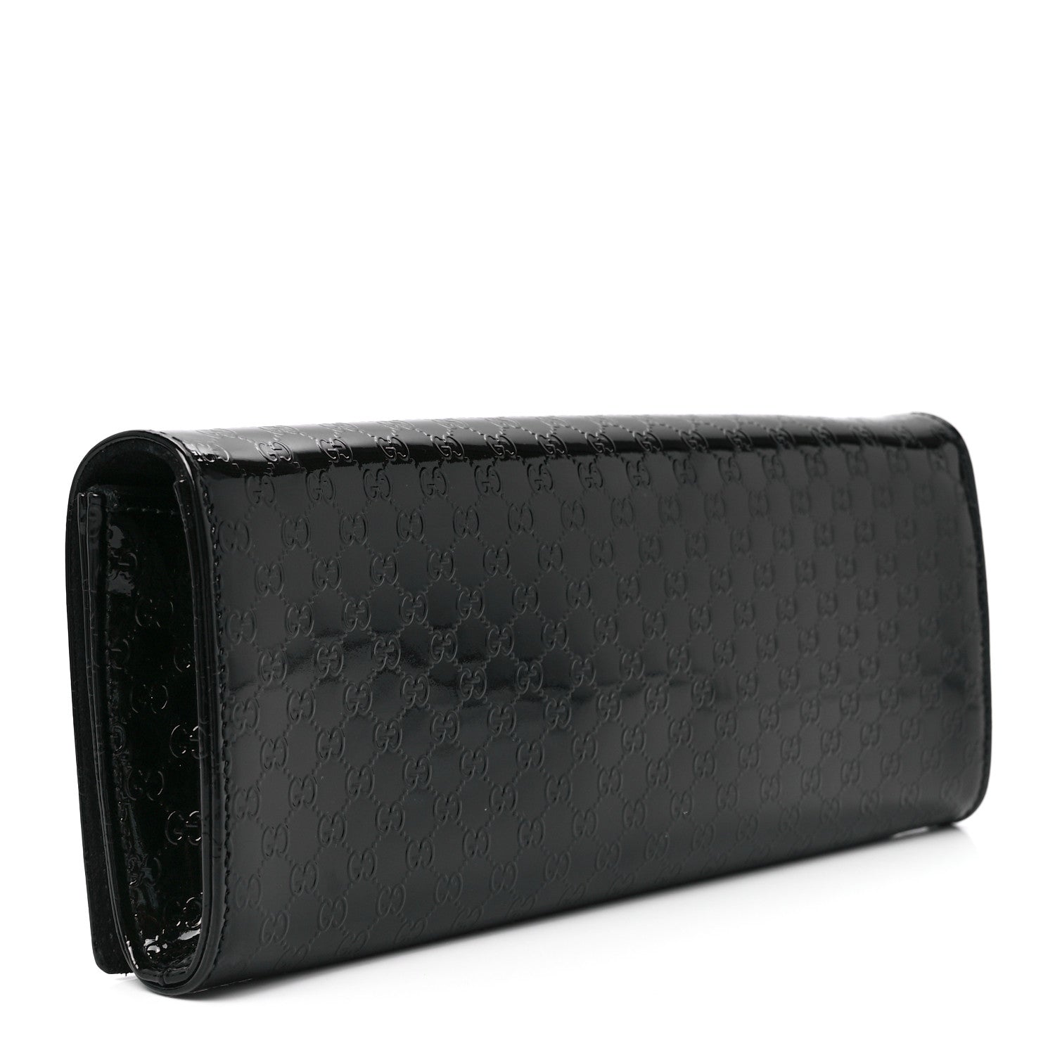 Gucci Patent Microguccissima Small Broadway Clutch Black 3 of 13