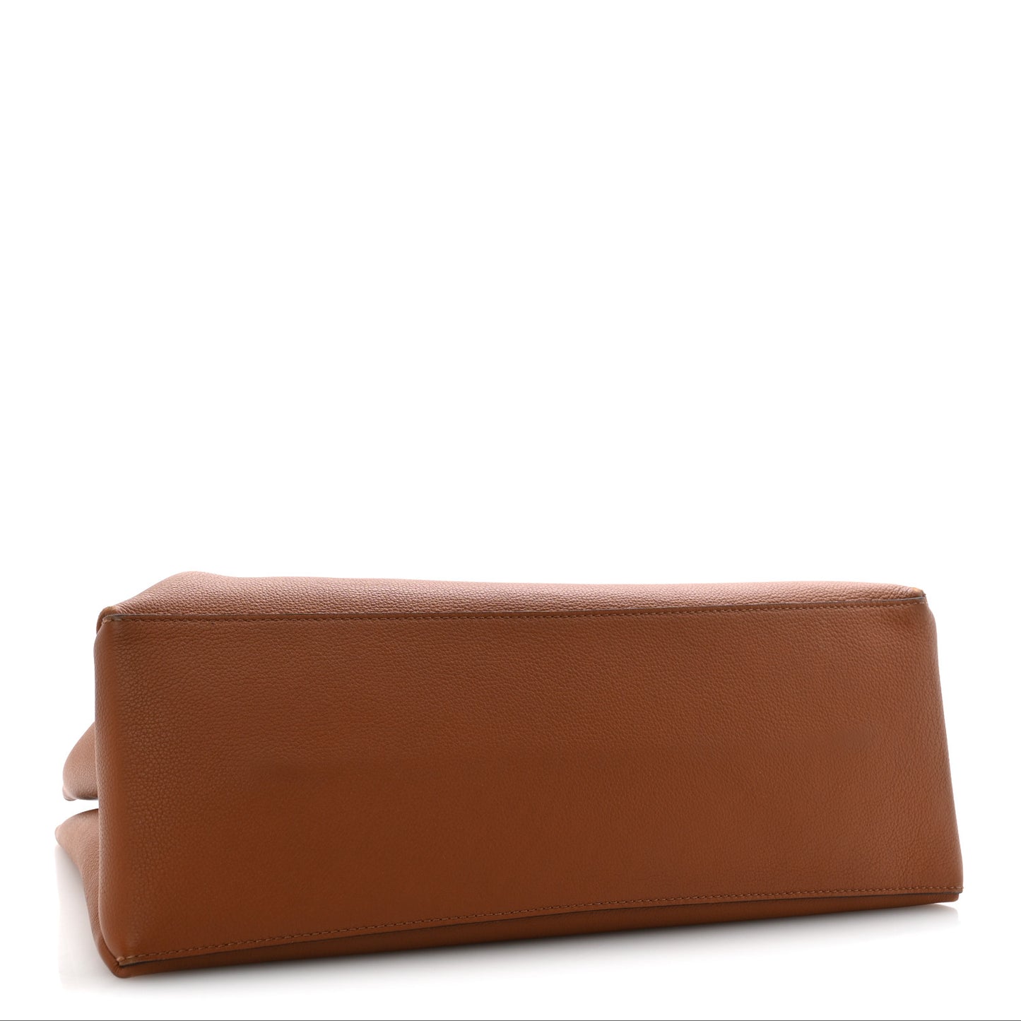 Grained Calfskin Lockme Shopper Chataigne