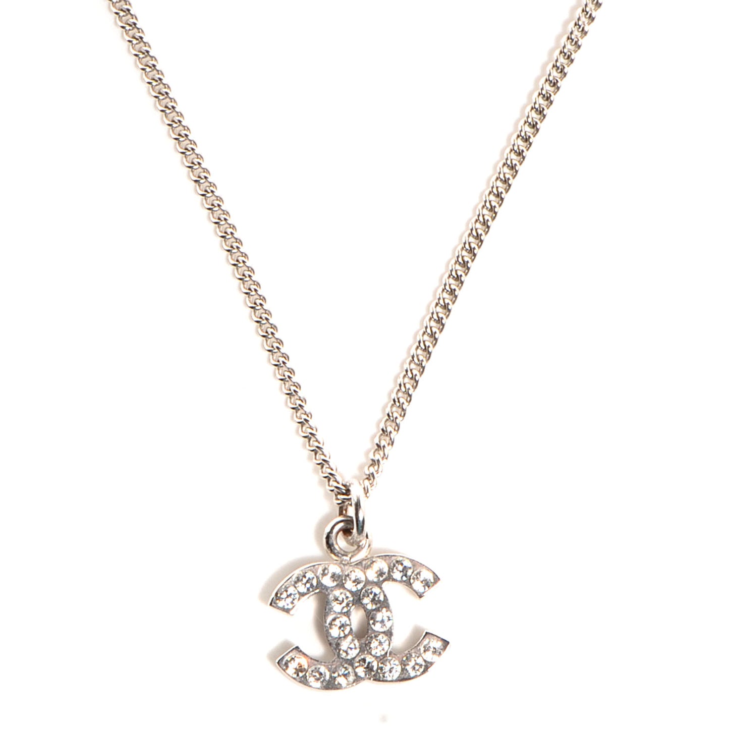 Crystal CC Timeless Necklace Silver