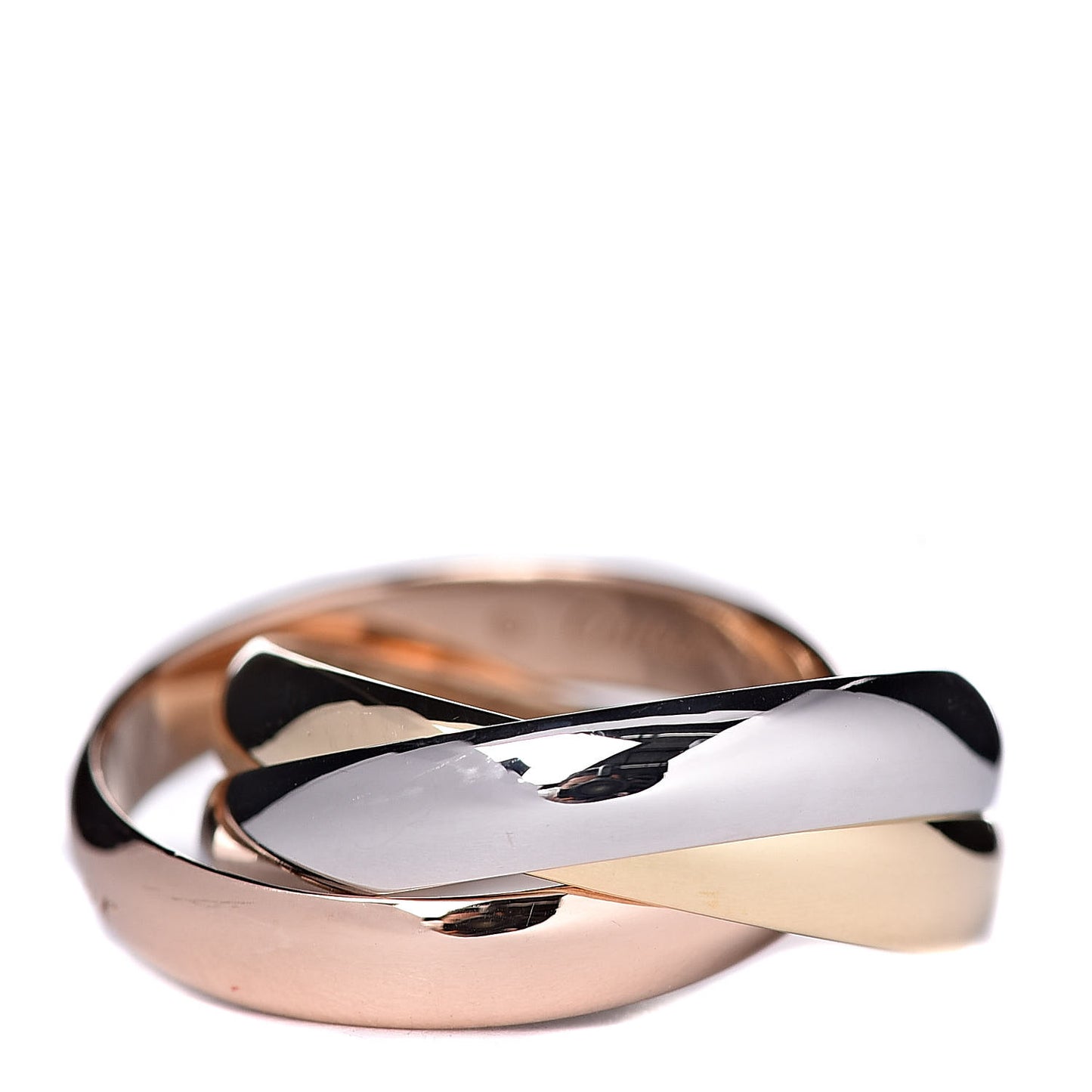 18K Pink Yellow White Gold Classic Trinity Ring 50 5.25