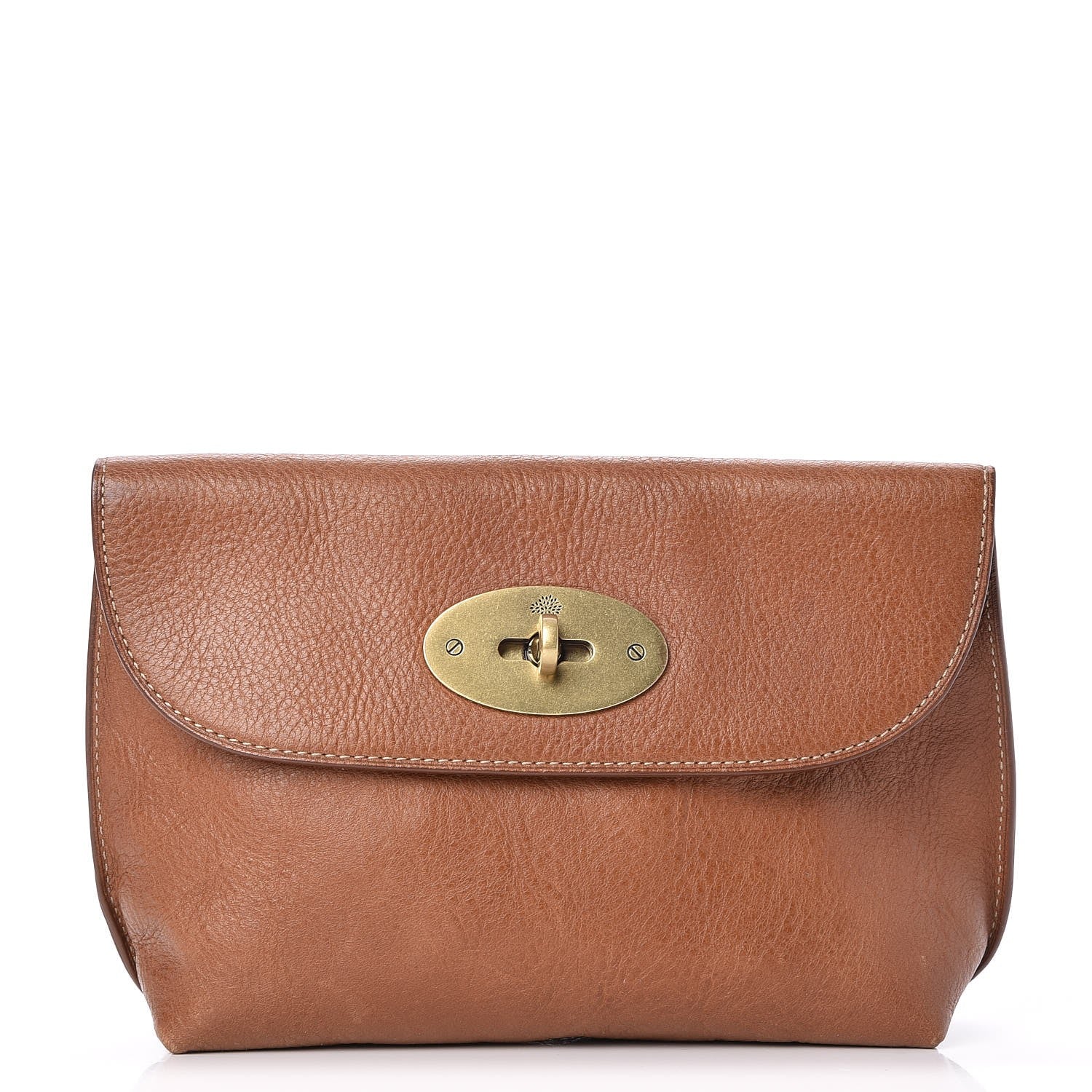 Mulberry Natural Vegetable Tanned Locked Cosmetic Pouch Oak 1 of 7