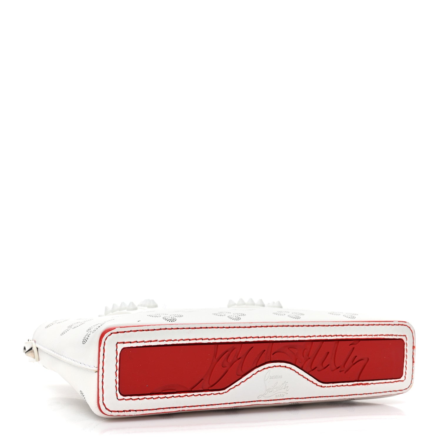 Christian Louboutin Calfskin Loubinthesky Nano Cabata Tote White 4 of 14