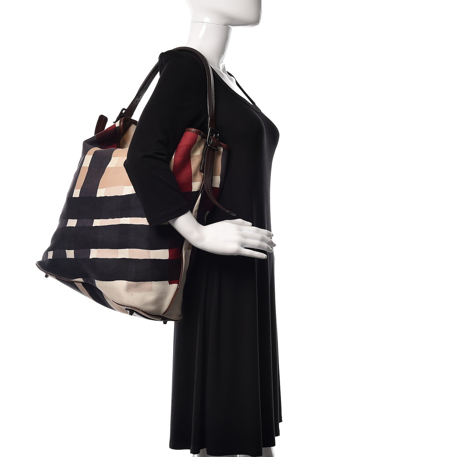 Burberry Canvas Check Bucket Bag Multicolor 2 of 17