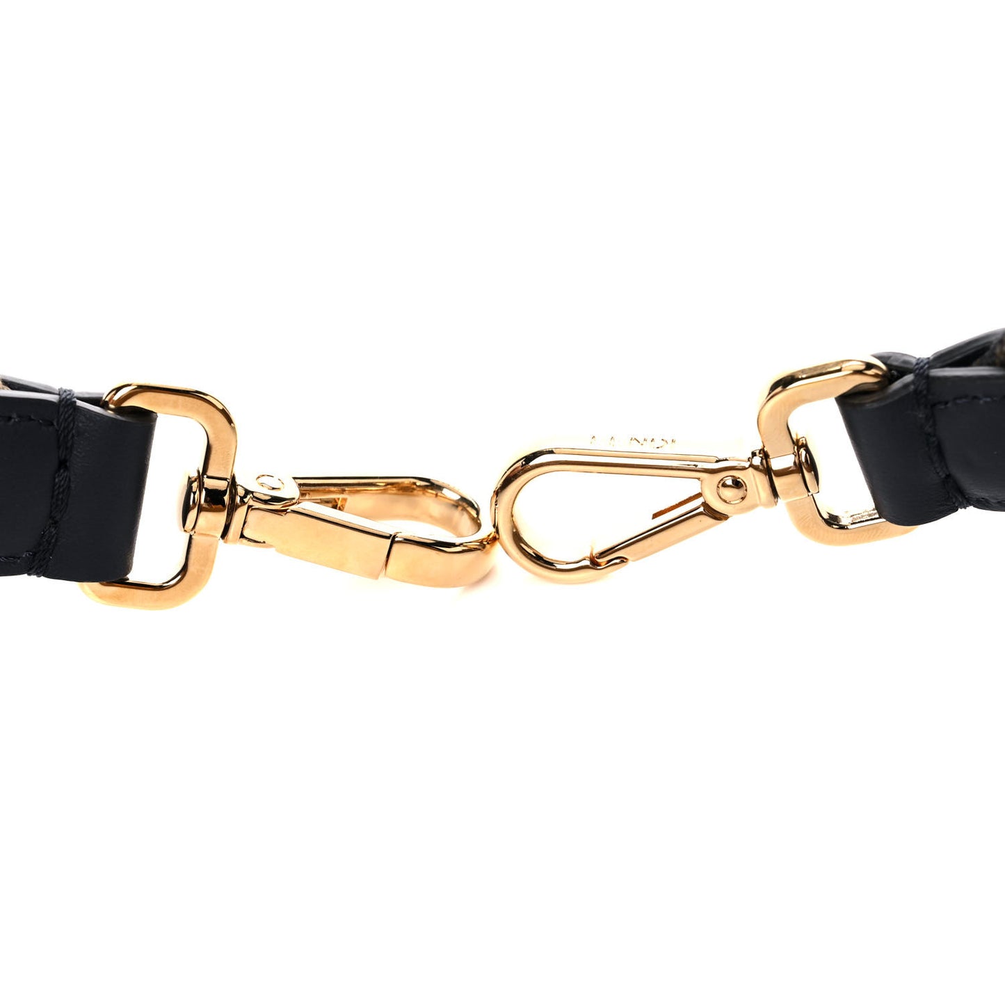 Canvas Calfskin FF 1974 Studded Strap You Fango Marrone Ebano