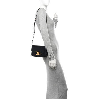 Celine Shiny Calfskin Teen Triomphe Black 2 of 10