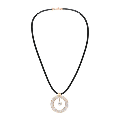 Roberto Coin 18K Rose Gold Diamond Large Cento O Cord Necklace 3 of 5