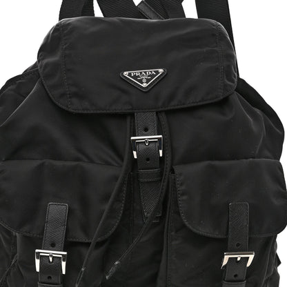 Prada Tessuto Nylon Saffiano Medium Backpack Black 7 of 9