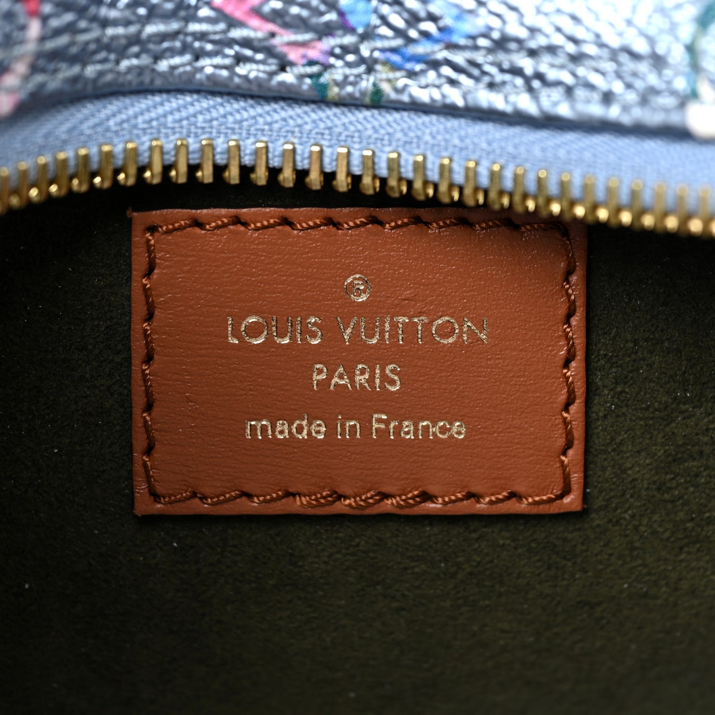 Metallic Monogram LV Garden Loop PM Blue