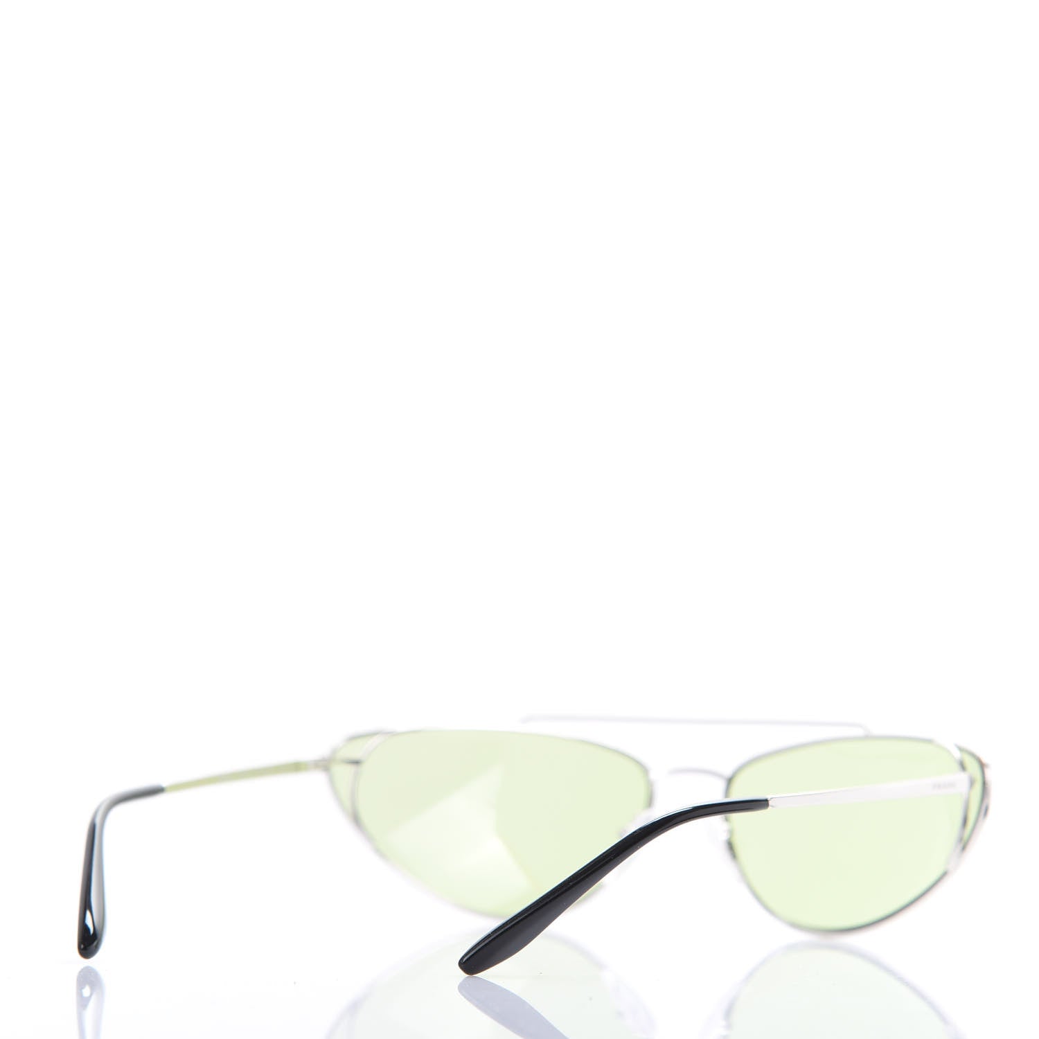 Prada Metal Cat Eye Sunglasses SPR 62V Green 4 of 8