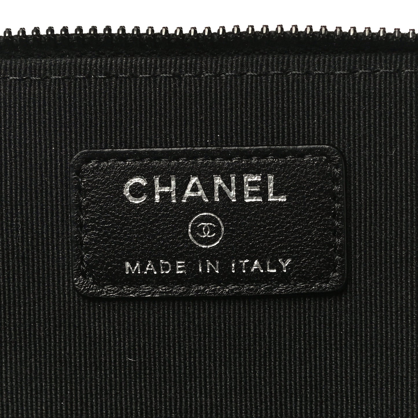 Velvet Quilted Small Vanity Case With Chain Black