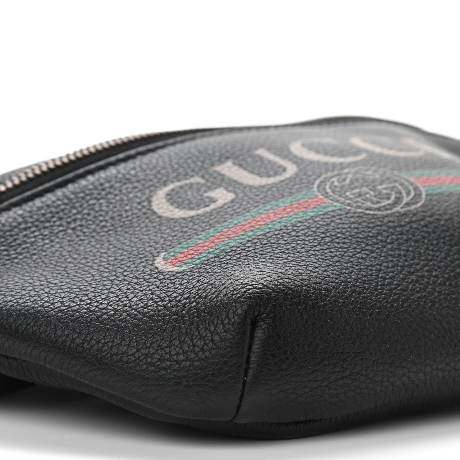 Gucci Grained Calfskin Small Logo Belt Bag Black 9 of 10