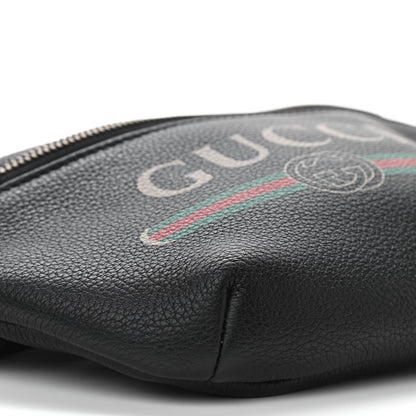 Gucci Grained Calfskin Small Logo Belt Bag Black 9 of 10