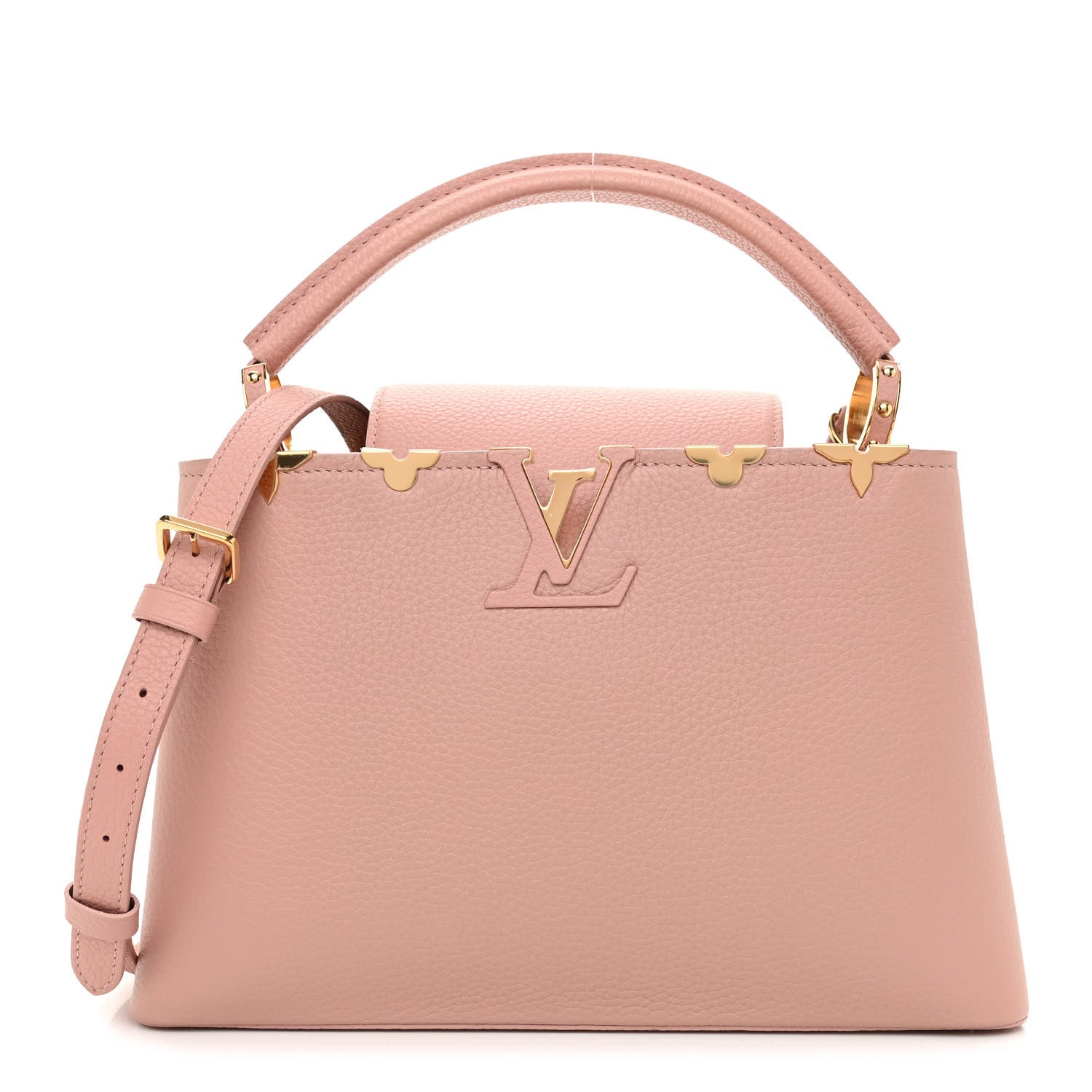 Louis Vuitton Taurillon Embellished Flower Crown Capucines MM Magnolia 1 of 8