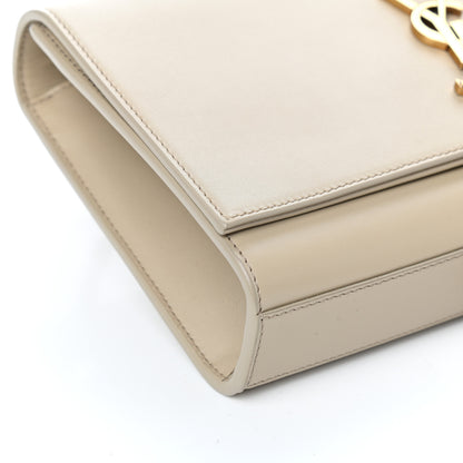 Saint Laurent Smooth Calfskin Medium Classic Monogram Kate Tassel Satchel Sea Salt 7 of 8