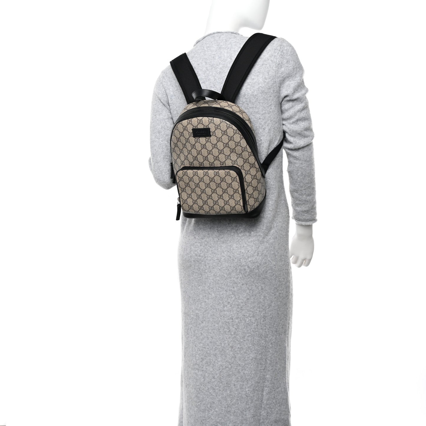 GG Supreme Monogram Small Eden Day Backpack Black