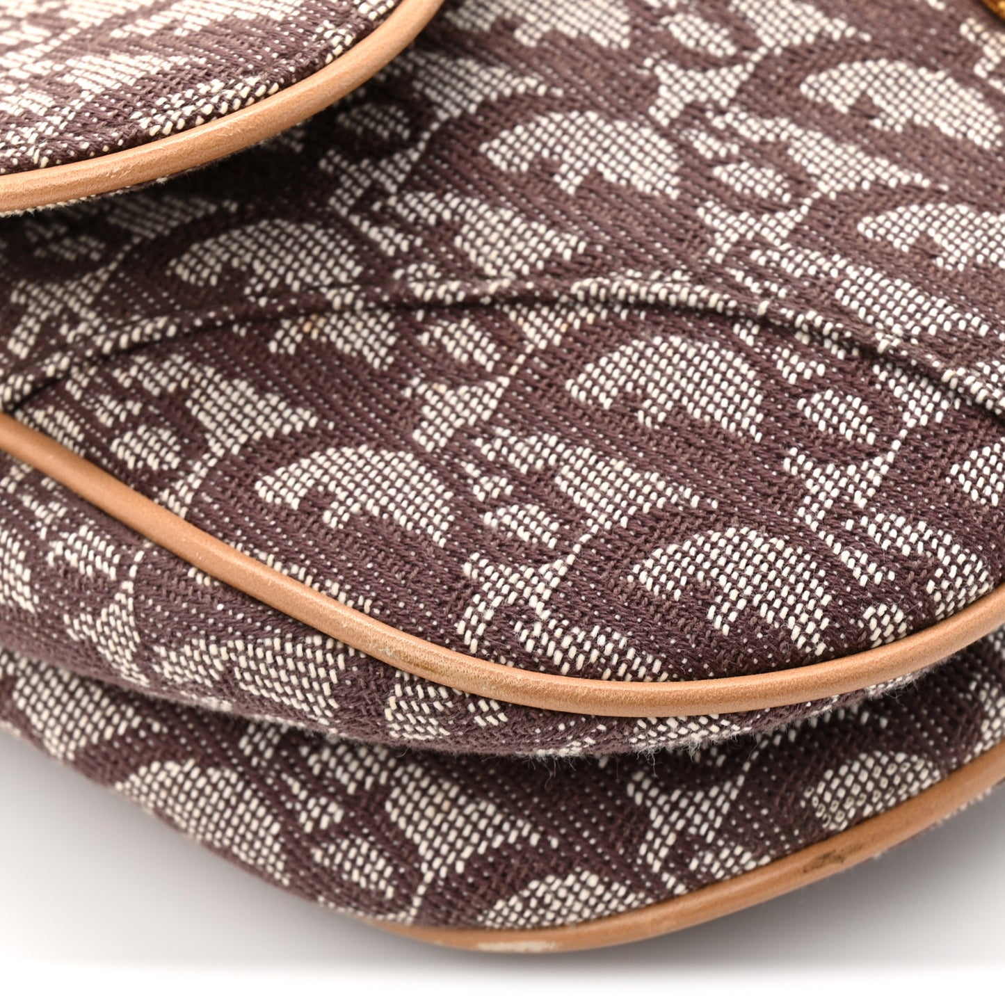 Monogram Double Saddle Bag Brown