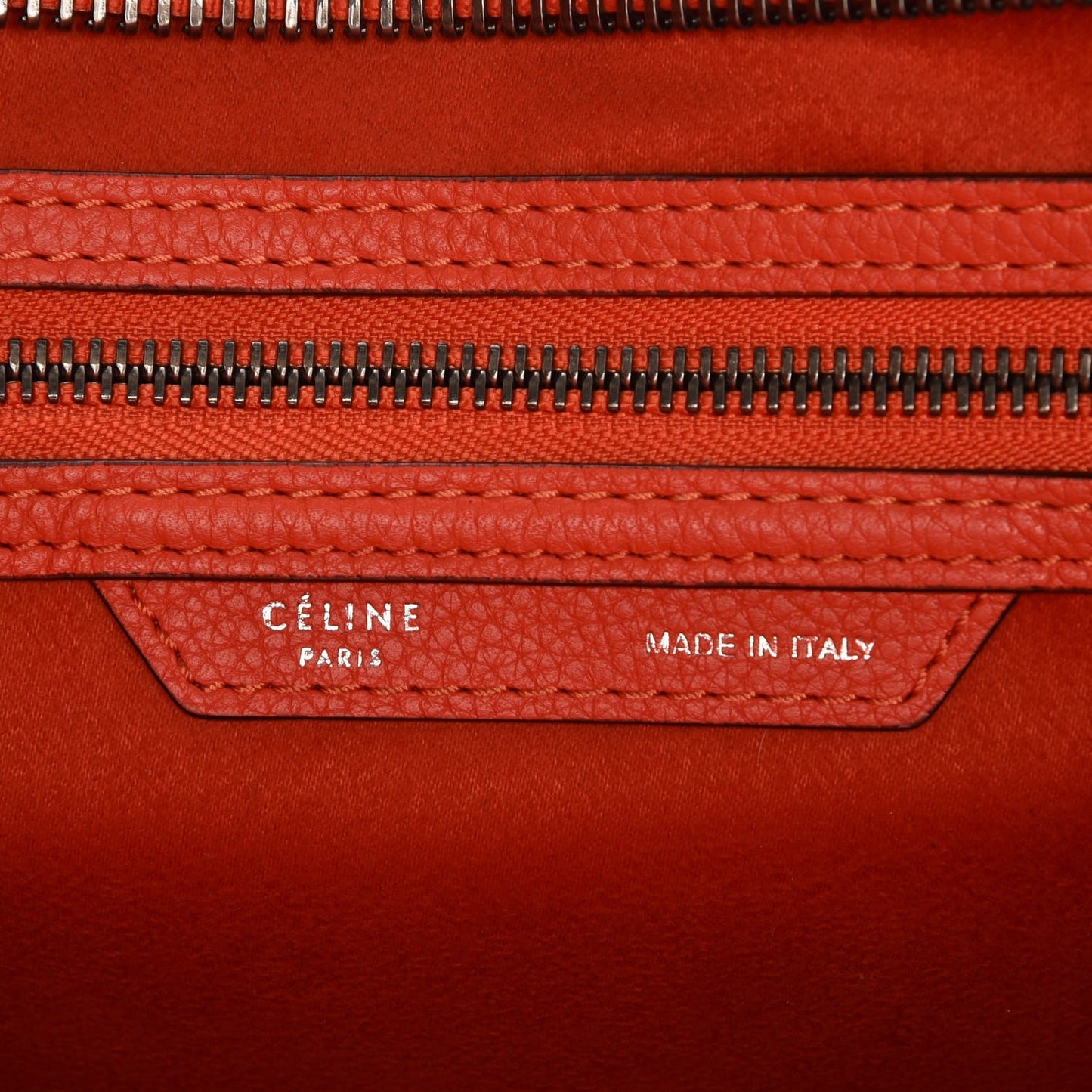 Drummed Calfskin Mini Luggage Vermillion